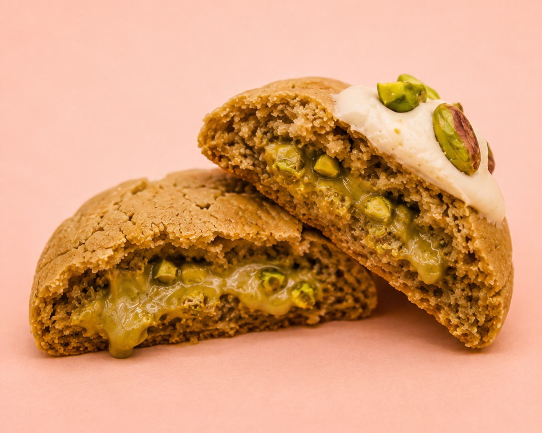 Cookie de Pistacho y <br> Chocolate Blanco
